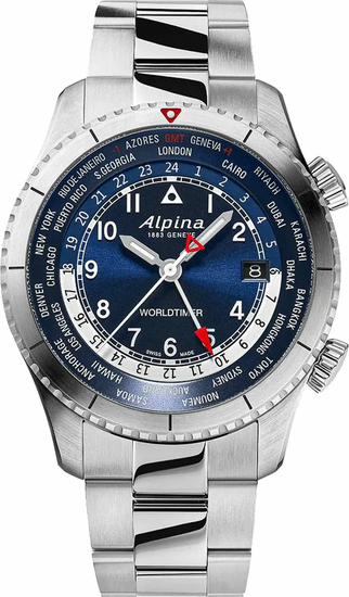 ALPINA STARTIMER  Pilot Quartz Worldtimer AL-255N4S26B