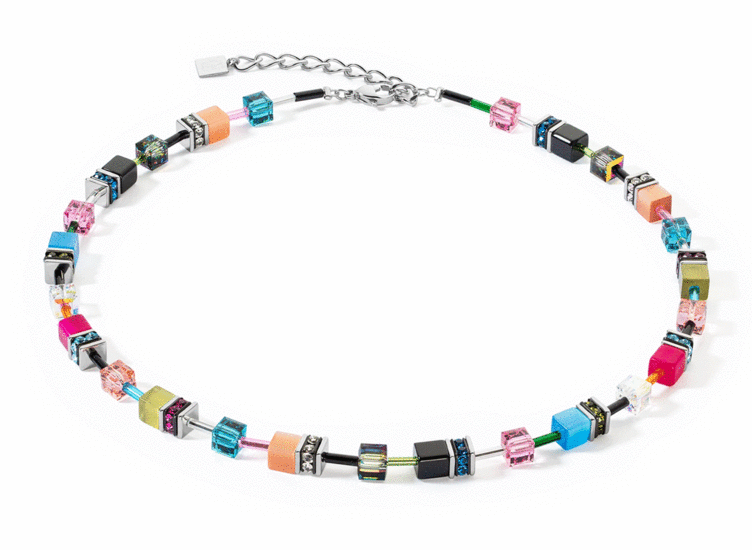 Coeur de Lion GeoCUBE® Iconic Necklace Multicolour Fancy 2838/10-1568