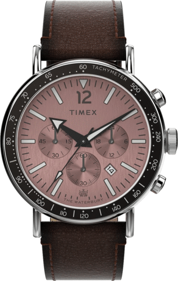 TIMEX WATERBURY STANDART LEATHER WATCH 42MM TW2W47300